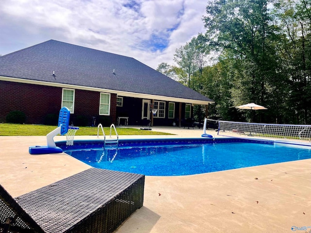 view of pool with a patio area