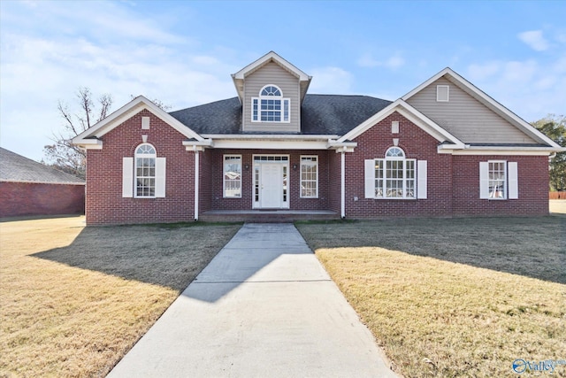 view of front of house with a front yard