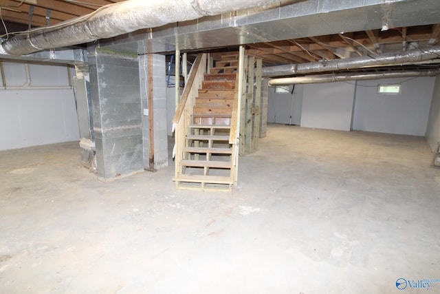 view of basement