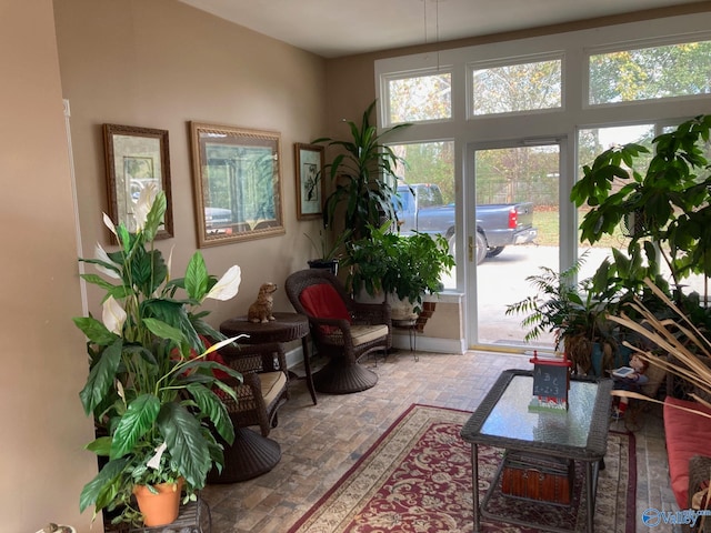 view of sunroom