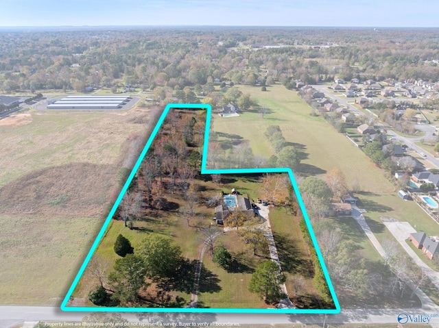 809 Kyle Rd NE, Hartselle, AL 35640 - view of property location with property parcel outlined
