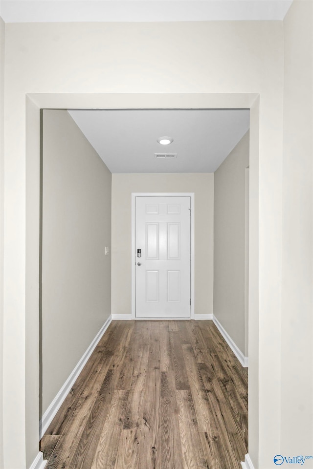 entryway featuring dark hardwood / wood-style flooring