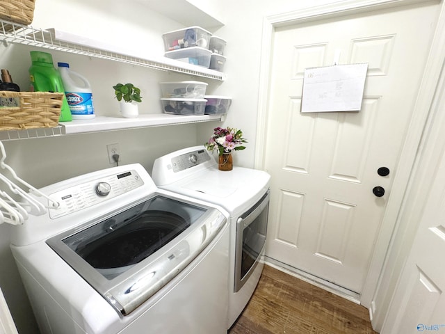2072 Madison Villas Way Unit 2072, Madison, AL 35758 - laundry room featuring washer and dryer and dark wood-style floors