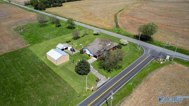 aerial view with a rural view