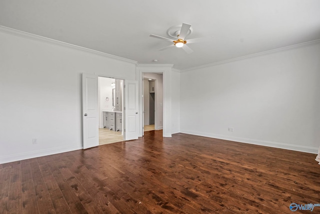 51 Summerlyn Way SE, Gurley, AL 35748 - spare room with ornamental molding, ceiling fan, wood finished floors, and baseboards