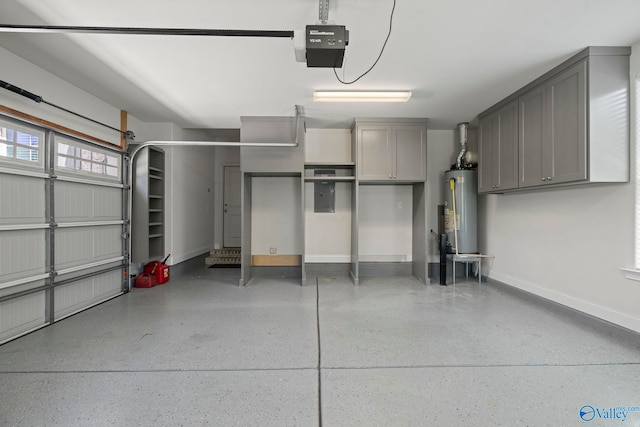51 Summerlyn Way SE, Gurley, AL 35748 - garage with water heater, a garage door opener, baseboards, and electric panel