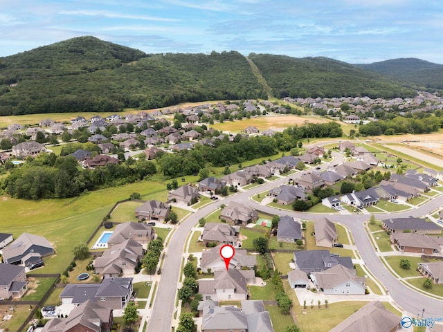 51 Summerlyn Way SE, Gurley, AL 35748 - aerial overview of property's location featuring nearby suburban area and a mountain backdrop