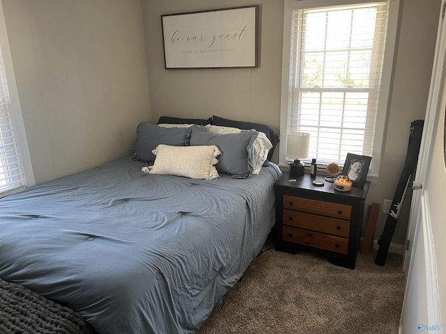 view of carpeted bedroom