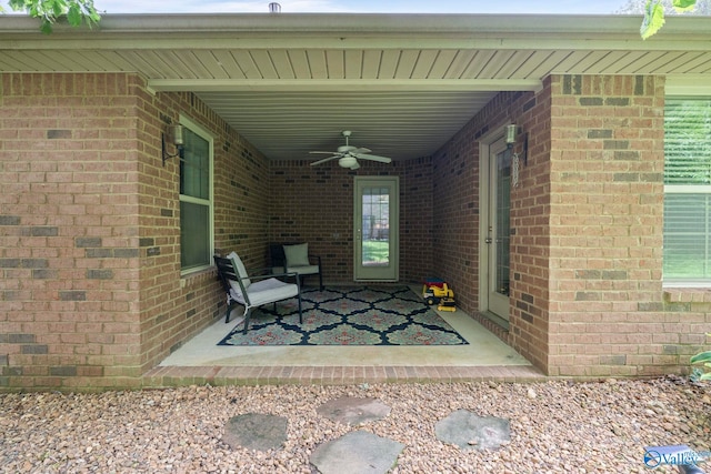 6807 Breyerton Way SE, Owens Cross Roads, AL 35763 - view of patio / terrace with a ceiling fan
