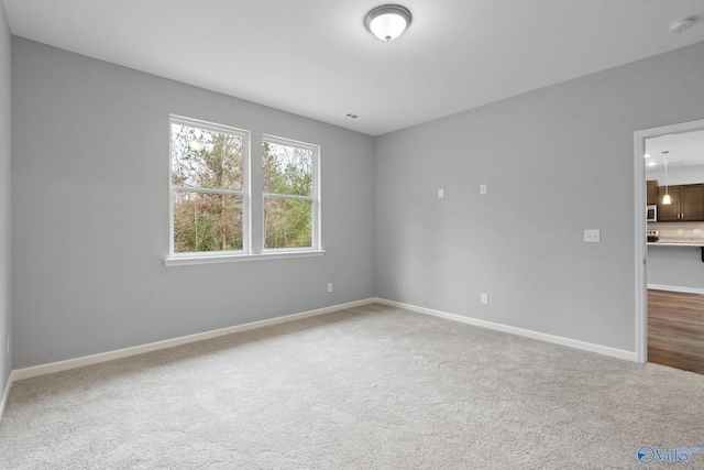 view of carpeted empty room