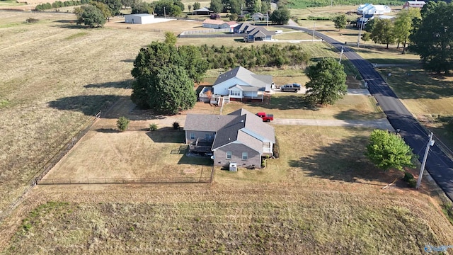 bird's eye view with a rural view