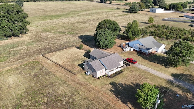 drone / aerial view featuring a rural view