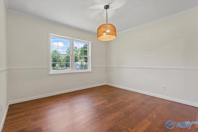 304 Ohara Dr, Albertville, AL 35950 - empty room featuring crown molding, hardwood / wood-style floors, and baseboards