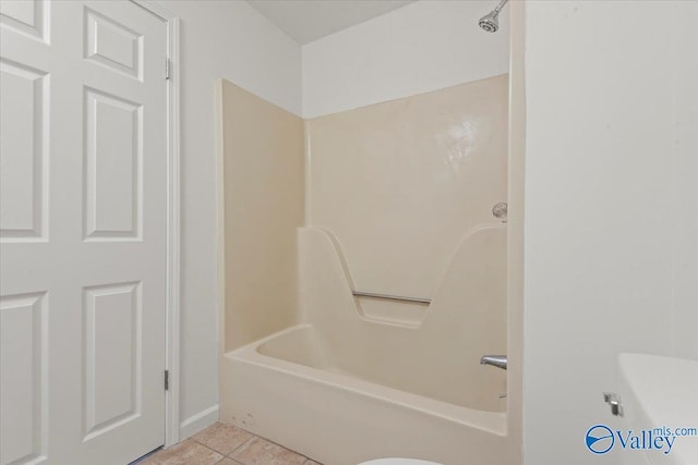 304 Ohara Dr, Albertville, AL 35950 - bathroom with toilet, tile patterned flooring, and shower / tub combination