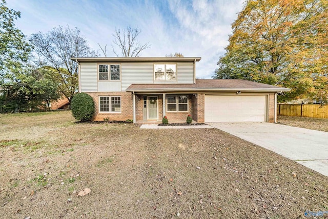 front facade featuring a garage