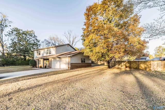 view of front of home featuring a garage