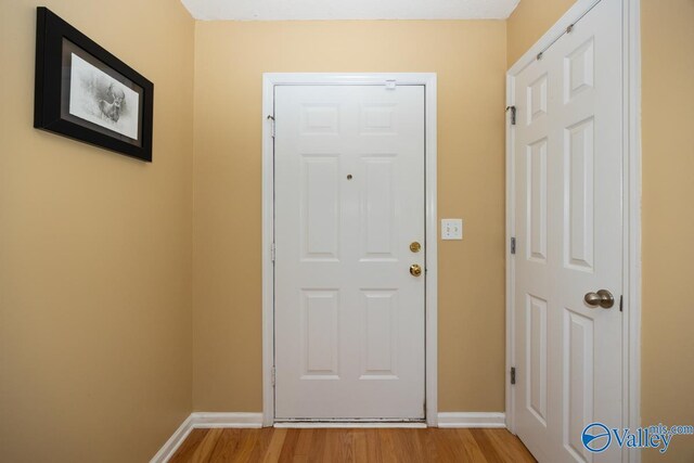 27586 Phillip Wagnon Dr, Athens, AL 35613 - doorway with light wood-style flooring and baseboards