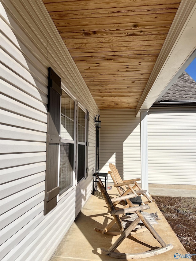 view of patio featuring covered porch