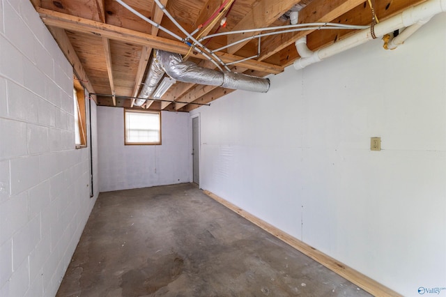 2115 James Dr, Southside, AL 35907 - basement with concrete block wall