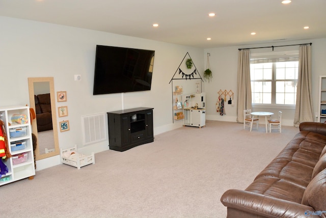 view of carpeted living room