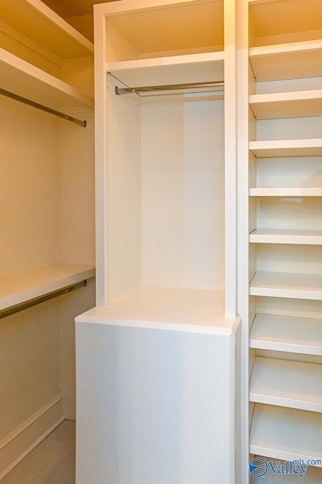 view of walk in closet