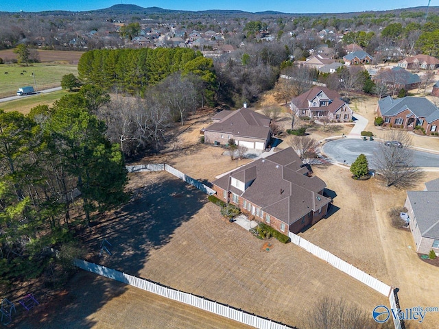 bird's eye view featuring a residential view