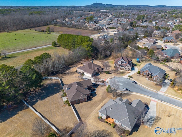 aerial view featuring a residential view