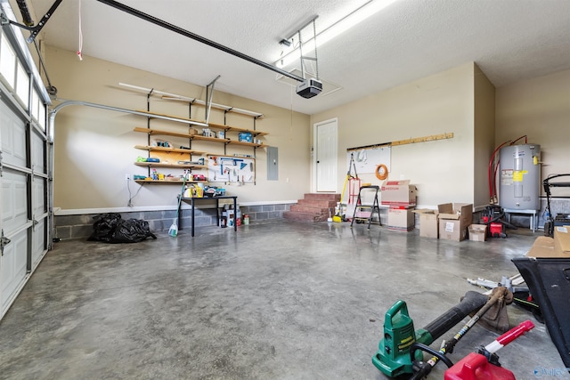 123 Turtle Ridge Dr, New Market, AL 35761 - garage featuring electric water heater, a garage door opener, and electric panel