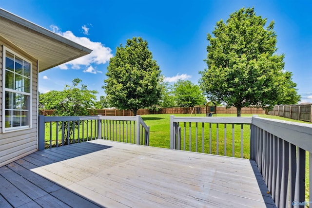 123 Turtle Ridge Dr, New Market, AL 35761 - wooden deck with a playground