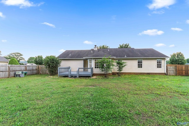 123 Turtle Ridge Dr, New Market, AL 35761 - back of house featuring a deck and a chimney