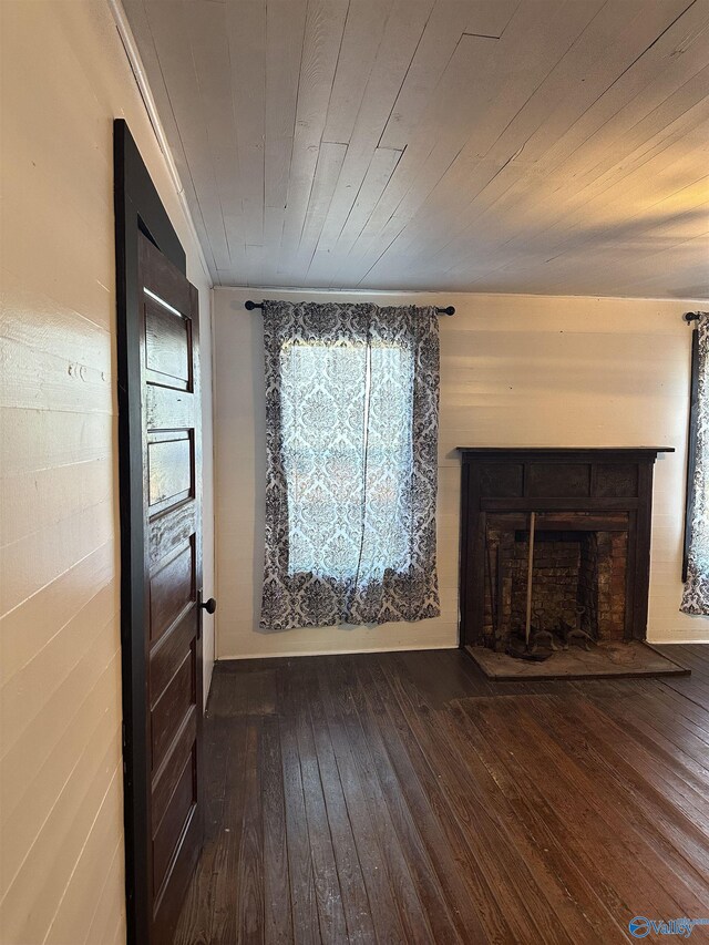 unfurnished living room featuring hardwood / wood-style floors