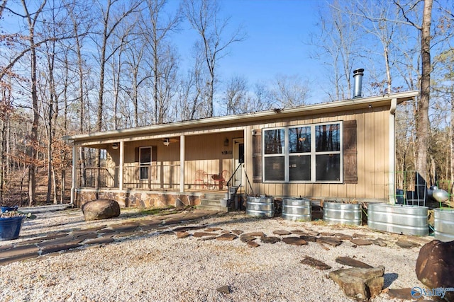 view of front of home with a porch