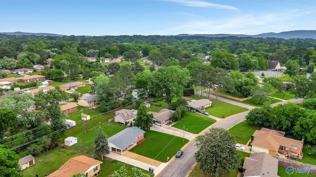 4212 Mcclain Ln NW, Huntsville, AL 35810 - aerial perspective of suburban area featuring a mountain backdrop