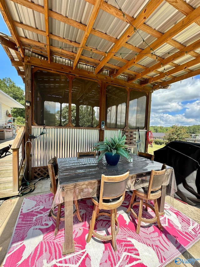 view of sunroom