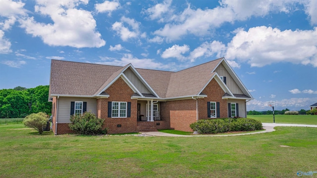 1635 County Road 47, Fyffe, AL 35971 - view of front of house with brick siding, board and batten siding, and a front lawn