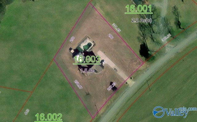 1635 County Road 47, Fyffe, AL 35971 - aerial overview of property's location featuring property boundaries highlighted