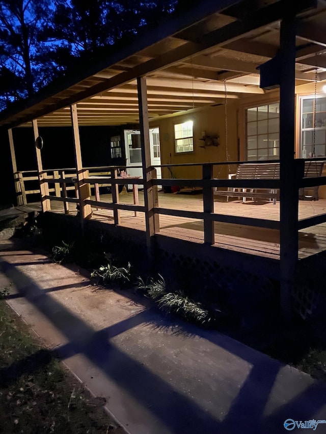 view of horse barn