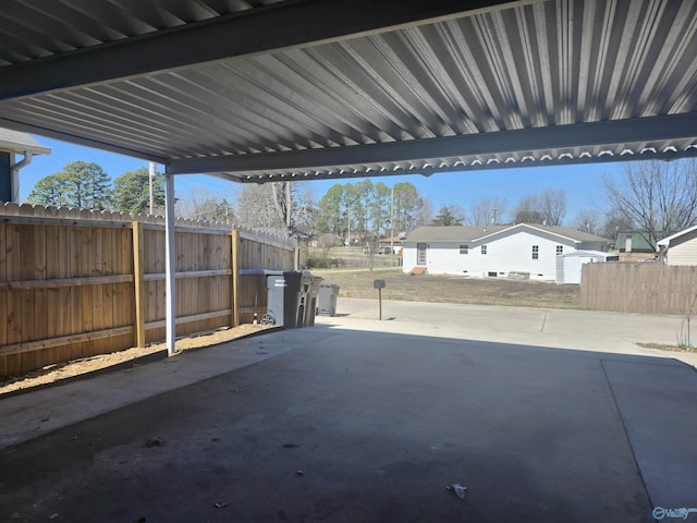 view of patio / terrace with fence