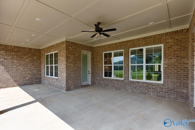 view of patio / terrace with ceiling fan