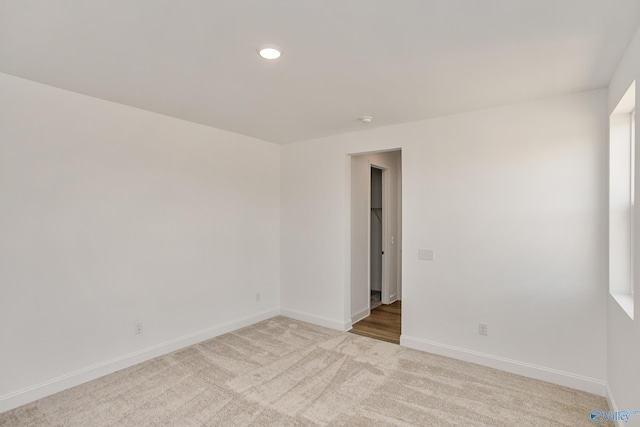 view of carpeted spare room