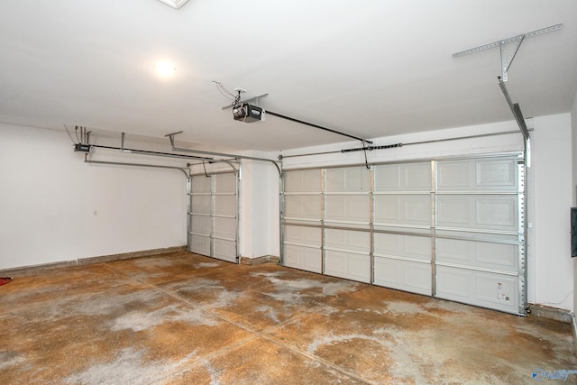 garage featuring a garage door opener