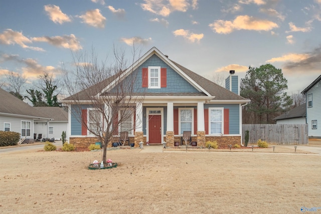 view of craftsman inspired home