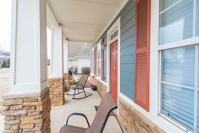 view of patio / terrace featuring covered porch