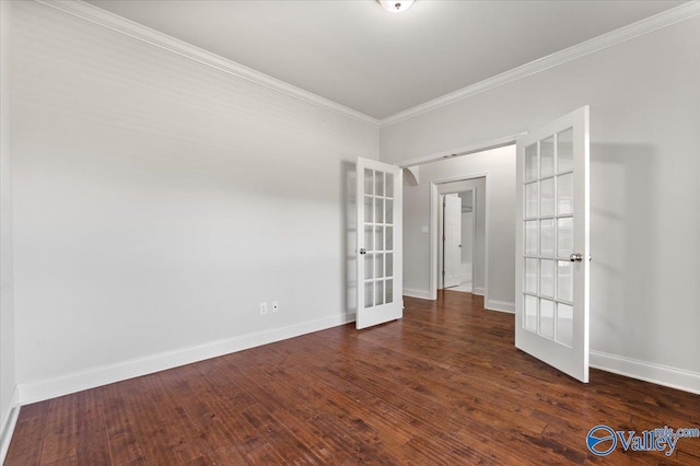 107 Duchess Dr, Madison, AL 35758 - empty room with french doors, crown molding, and wood finished floors