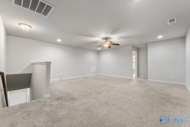 107 Duchess Dr, Madison, AL 35758 - unfurnished room featuring light carpet, recessed lighting, and a ceiling fan
