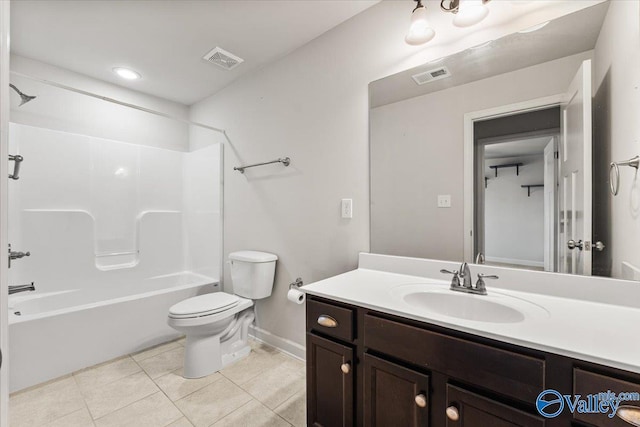 107 Duchess Dr, Madison, AL 35758 - bathroom with tile patterned flooring, vanity, and bathing tub / shower combination