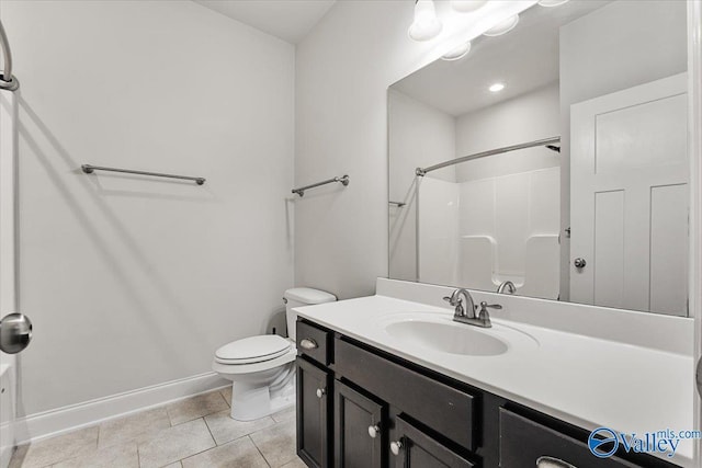 107 Duchess Dr, Madison, AL 35758 - bathroom featuring a shower, vanity, and tile patterned floors