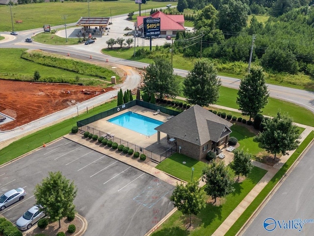 107 Duchess Dr, Madison, AL 35758 - bird's eye view of a pool