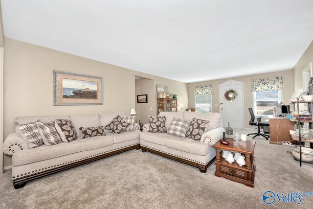 view of carpeted living room