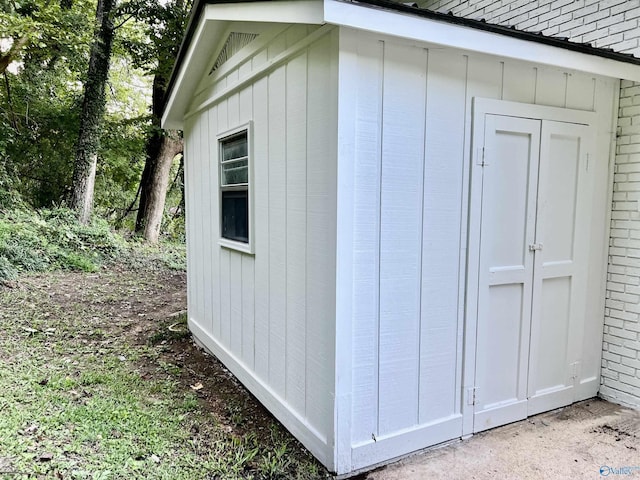 view of shed
